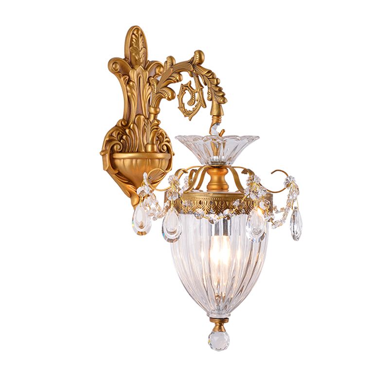 Cone Shape Metal Wall Lighting Modern Style Multi Lights Wall Mounted Light in Gold