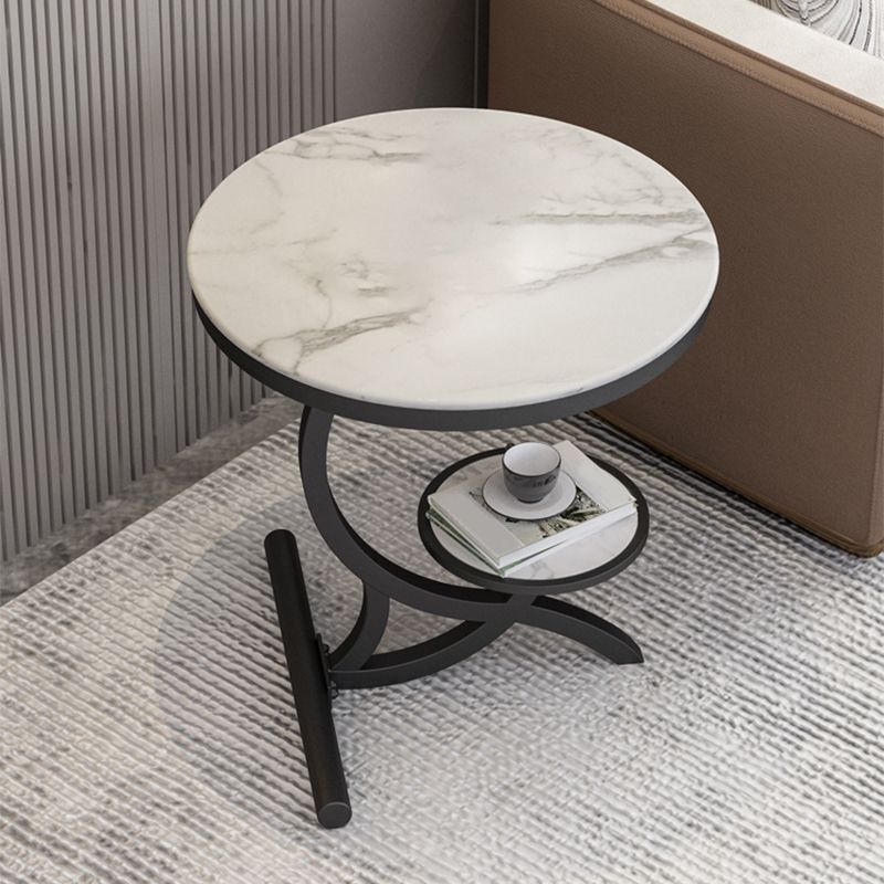 Modern Abstract Corner Table Round Side End Table for Living Room