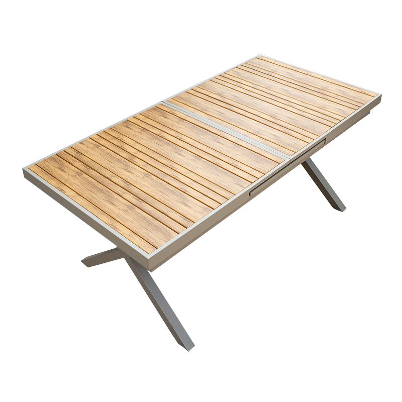 Modern Wood Patio Dining Table 1/2/7 Pieces Brown Dining Set for Courtyard