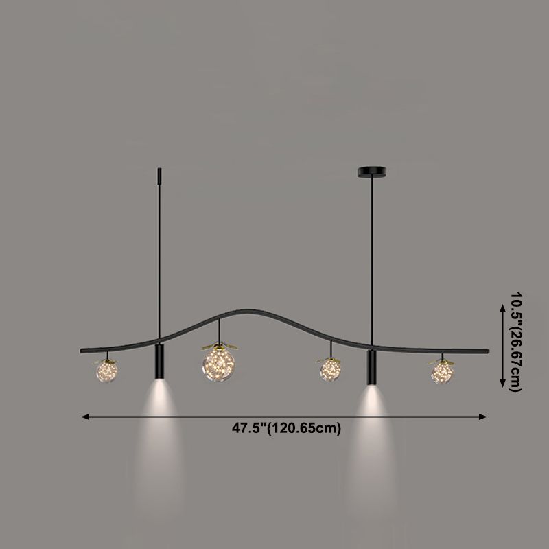 Moderne hangluchting voor Kijkeiland Globe Chandelier Island Lighting Ideas