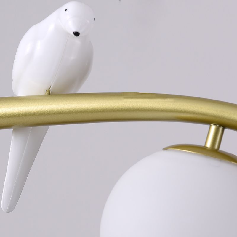 Contemporáneo de lámparas de la isla Sphere Glass 4 luces de la isla