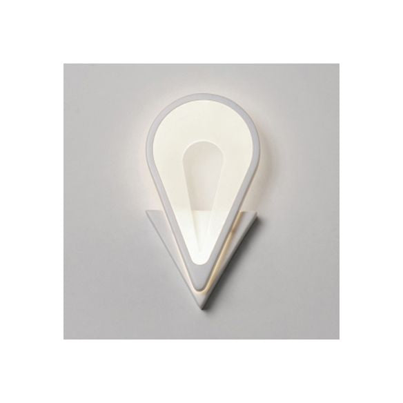 Simple Triangle/Oval/Teardrop Wall Sconce Light Acrylic LED Corridor Wall Light Fixture in Warm/White