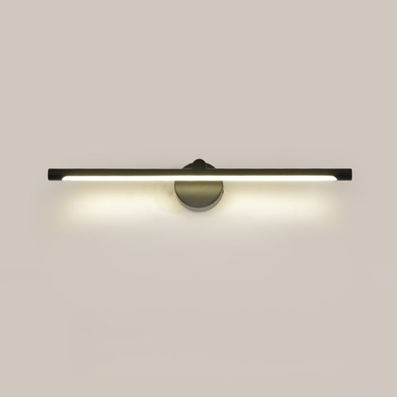 Zwarte acryl Moderne Wand SCONCE 1 Licht lineaire wandgemonteerde verlichting voor badkamer
