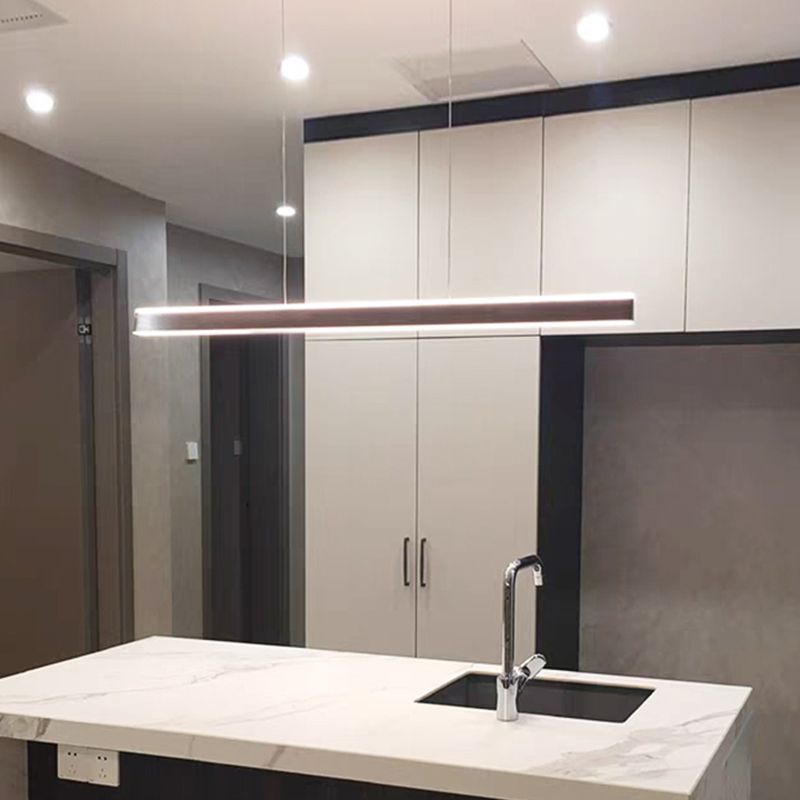 Triangular Pole Shaped Island Light Simple Aluminum LED Hanging Lamp for Restaurant