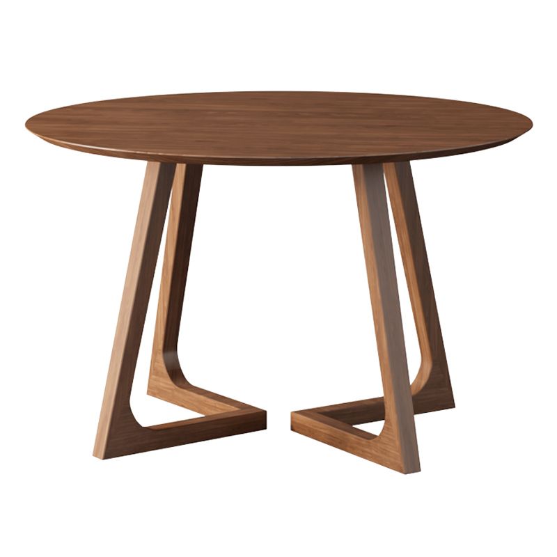 Mesa de comedor informal de pedestal doble redondo Mesa de madera de madera sólida de ashwood