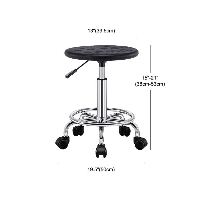 Modern Adjustable Rotatable Counter Stool Steel Laboratory Bar Stool with Leather Cushion