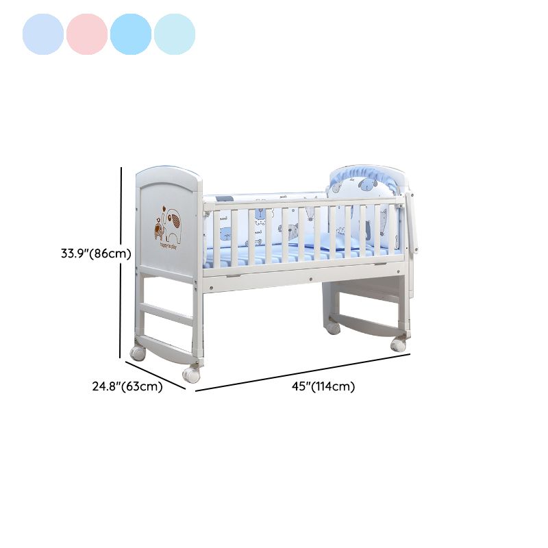 White Solid Wood Crib Cradle Nursery Center Solid Wood Crib Cradle