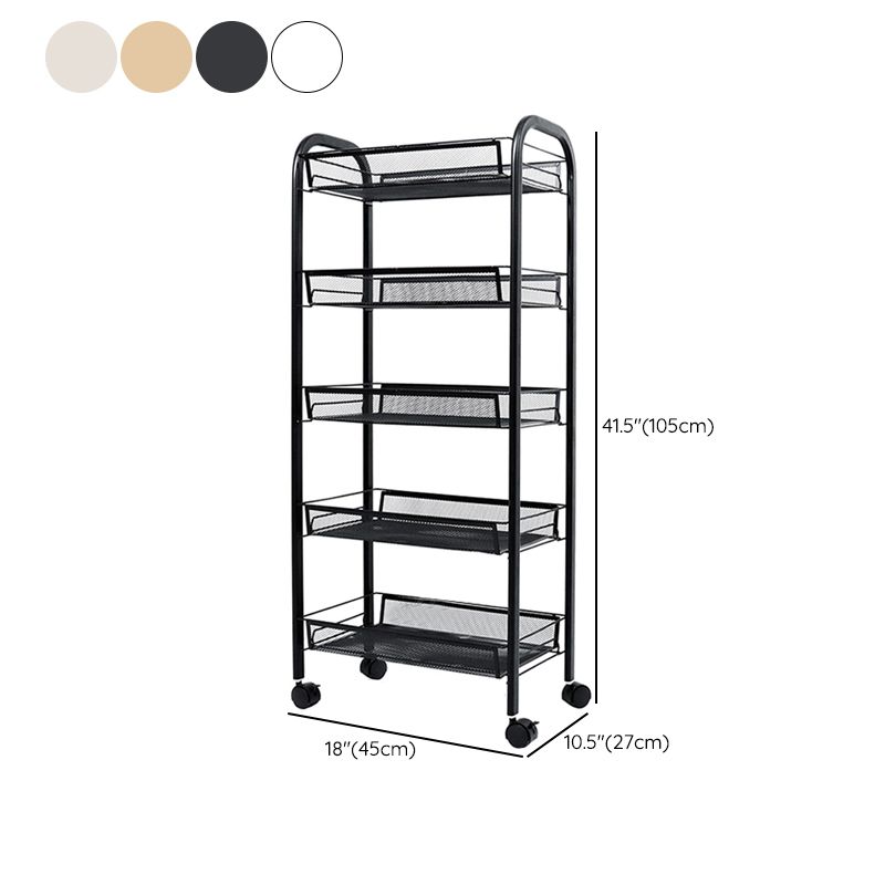Standard Metal Bookshelf Contemporary Open Back Bookcase with Shelves