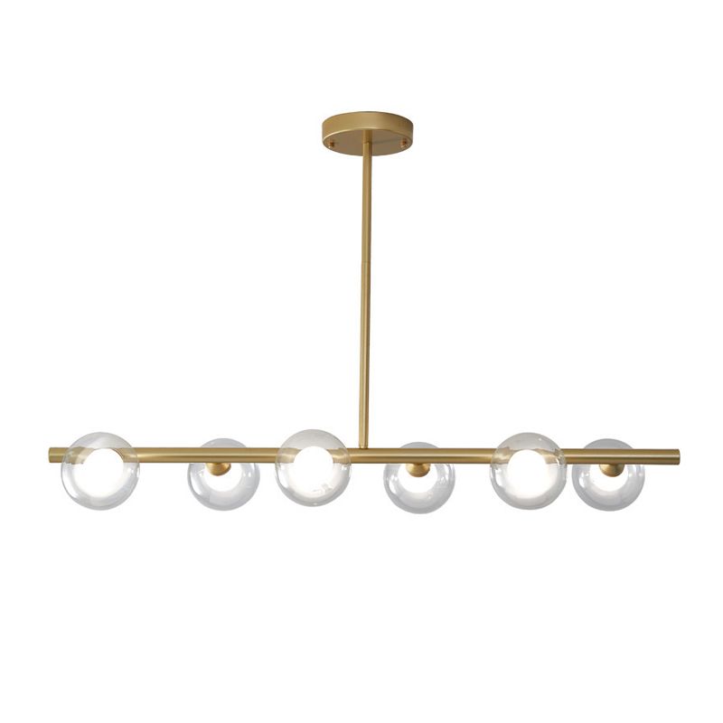 Glass Linear Island Lighting Simplicity Pendant Light Fixture for Dining Room