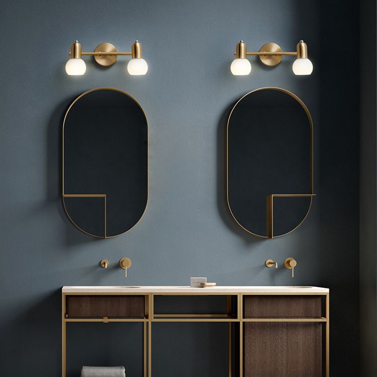 Luci da parete in vetro sfera Luci da parete Modern Wall Sconce Lighting per bagno