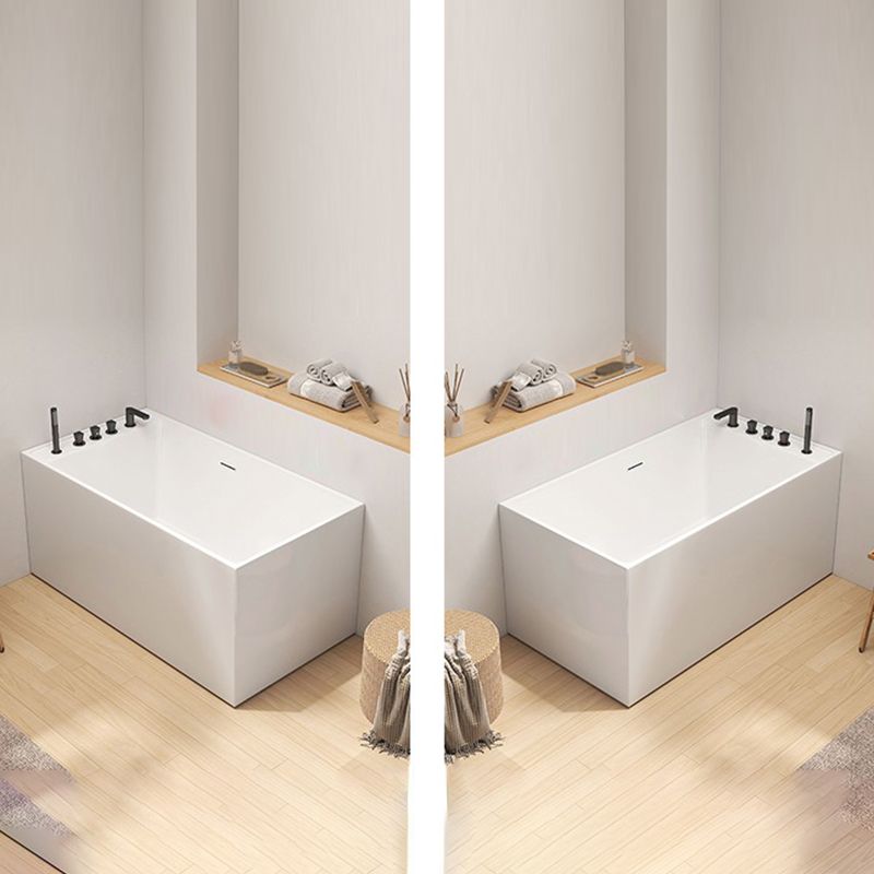 Rectangle Soaking Bathtub Freestanding Acrylic Bathtub with Faucet