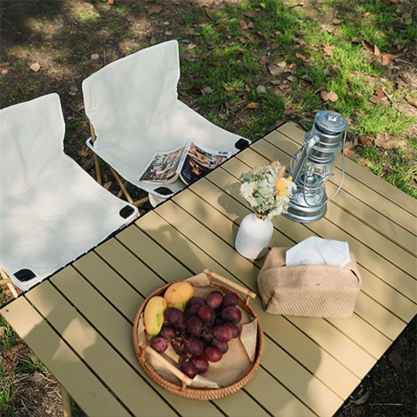 Industrial Outdoor Folding Table 20"H Aluminum Camping Table