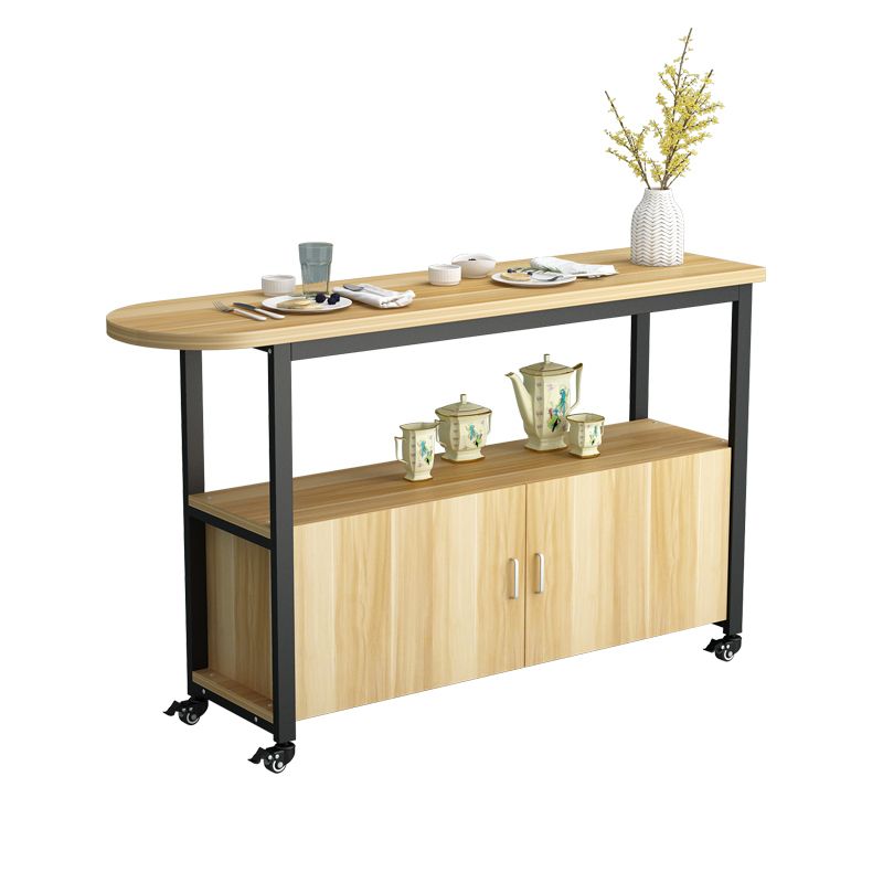 Modem & Contemporary Wood Specialty Bar Wine Table for Living Room