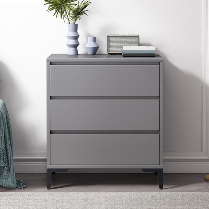 Contemporary Rectangle Accent Chest, Wooden Chest in Grey with Drawers
