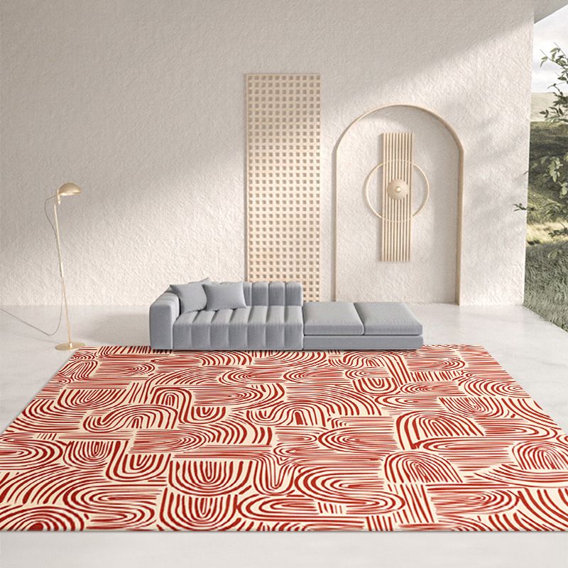 Grüner Marokko Teppich Polyester Muster Teppich Waschbar Teppich für Salon