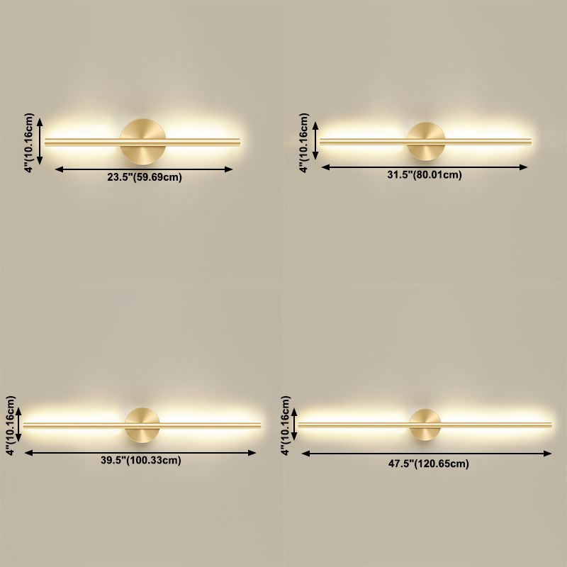 Zeitgenössische Metall Wandleuchte gerade Form LED Wandleuchte für Schlafzimmer