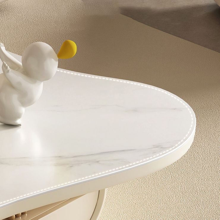 Modern Pedestal Coffee Table Slate Free Form Coffee Cocktail Table