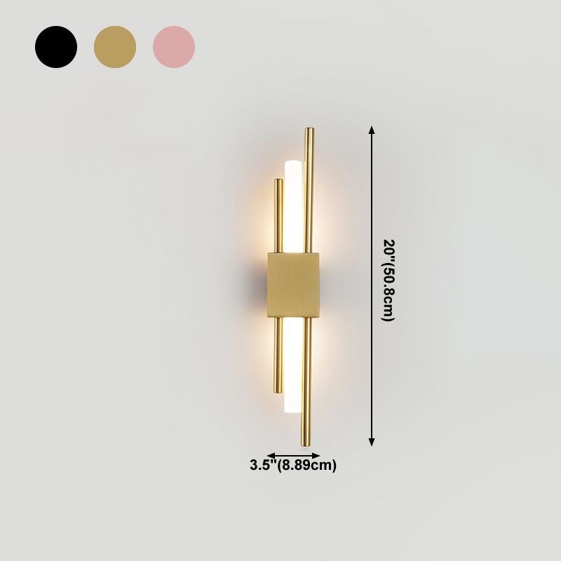 Modern Style Wall Sconce Geometric Shape LED Wall Light with Metal Shade for Bedroom