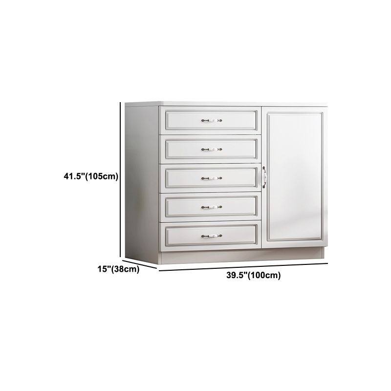 Contemporary Wood Accent Cabinet with Drawer Rectangle Accent Chest