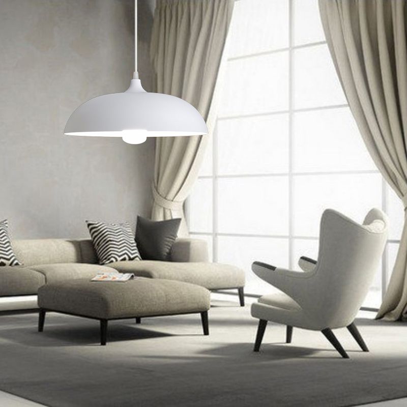 Dome-Shaped Commercial Pendant Lighting Industrial Style Metal Hanging Ceiling Light