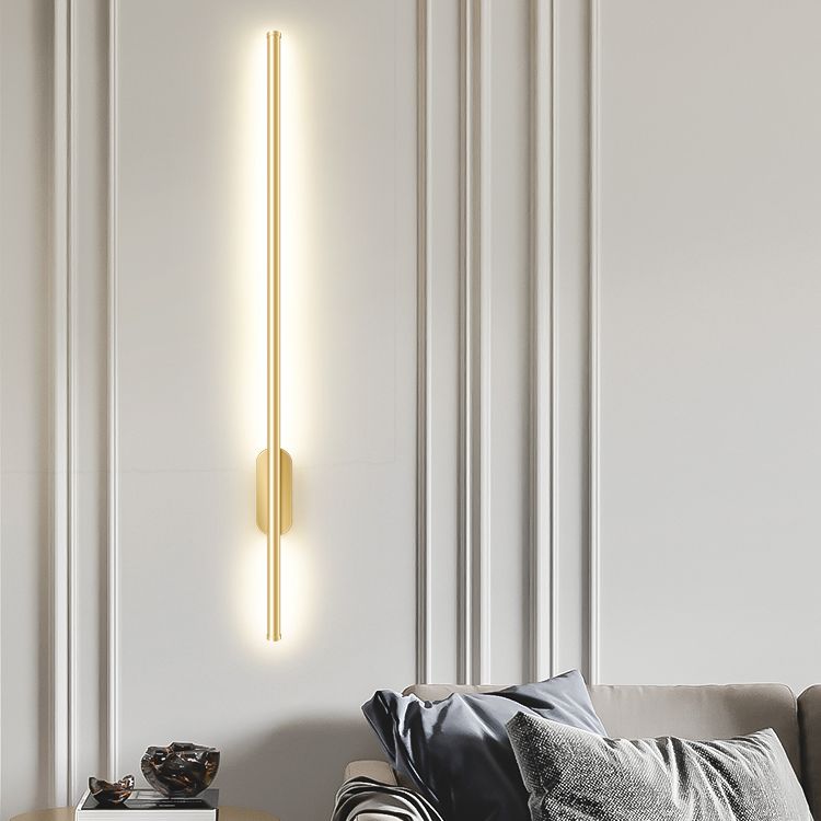 Linear Shape Metal Wall Sconce Lighting Modern Style 1 Light Wall Lighting for Living Room