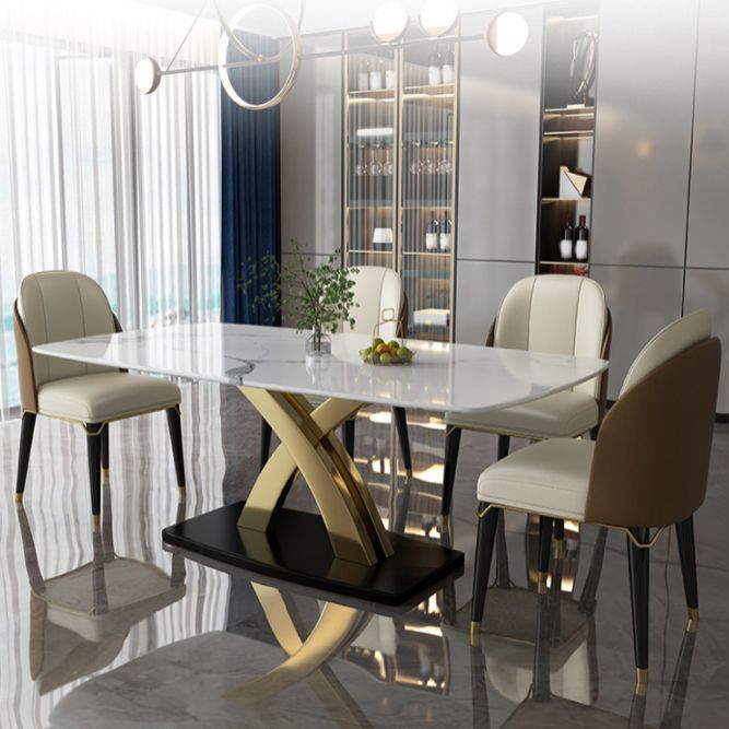 Contemporary Style Rectangle Table Set 1/5/6/7 Pieces Dining Set for Home