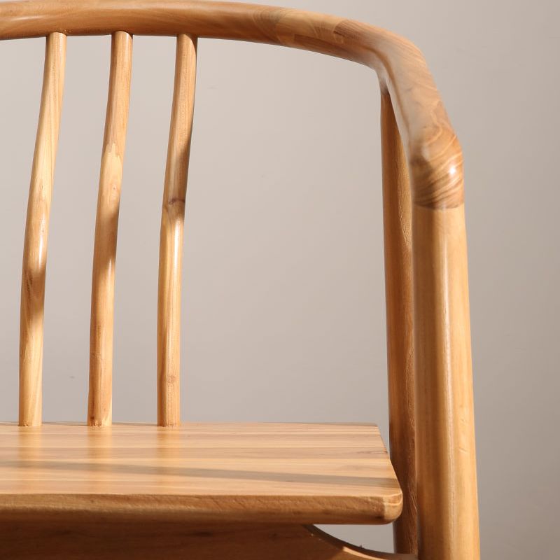 Traditional Style Dining Chairs Dining Arm Side Chairs with Wooden Legs