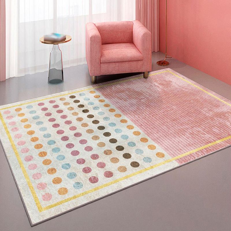 Black Modern Rug Polyester Striped Rug Non-Slip Backing Rug for Home Decoration