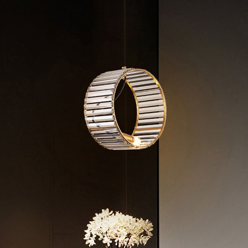 Bracelet Dining Salle Plafond Pendant Modern Elembed Cribbed Crystal 1 Light Laiton suspendu lampe