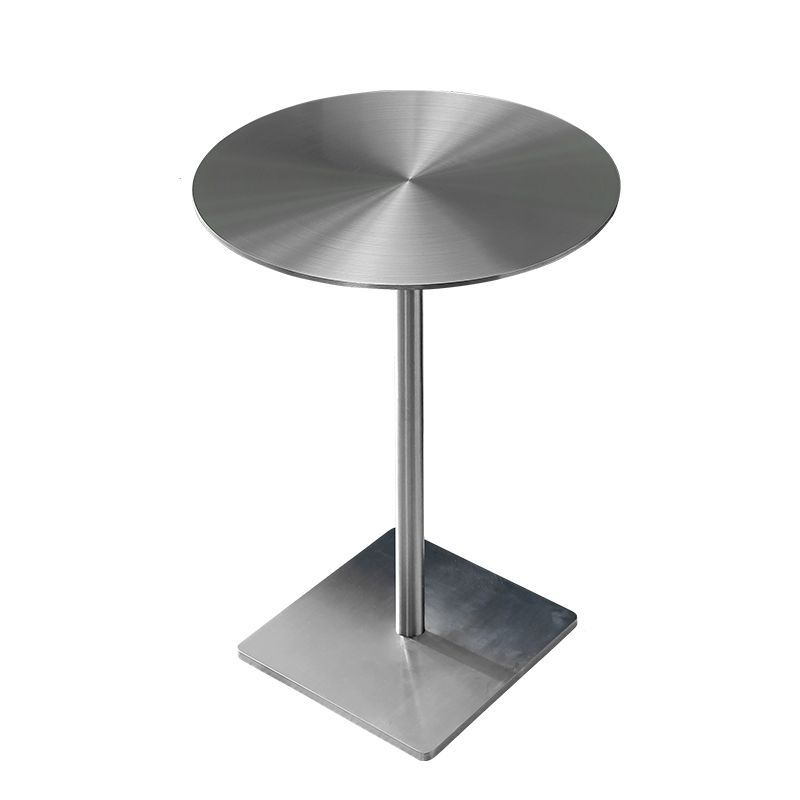 Glam Gold/Chrome Sofa Side Table Stainless Steel Pedestal End Table