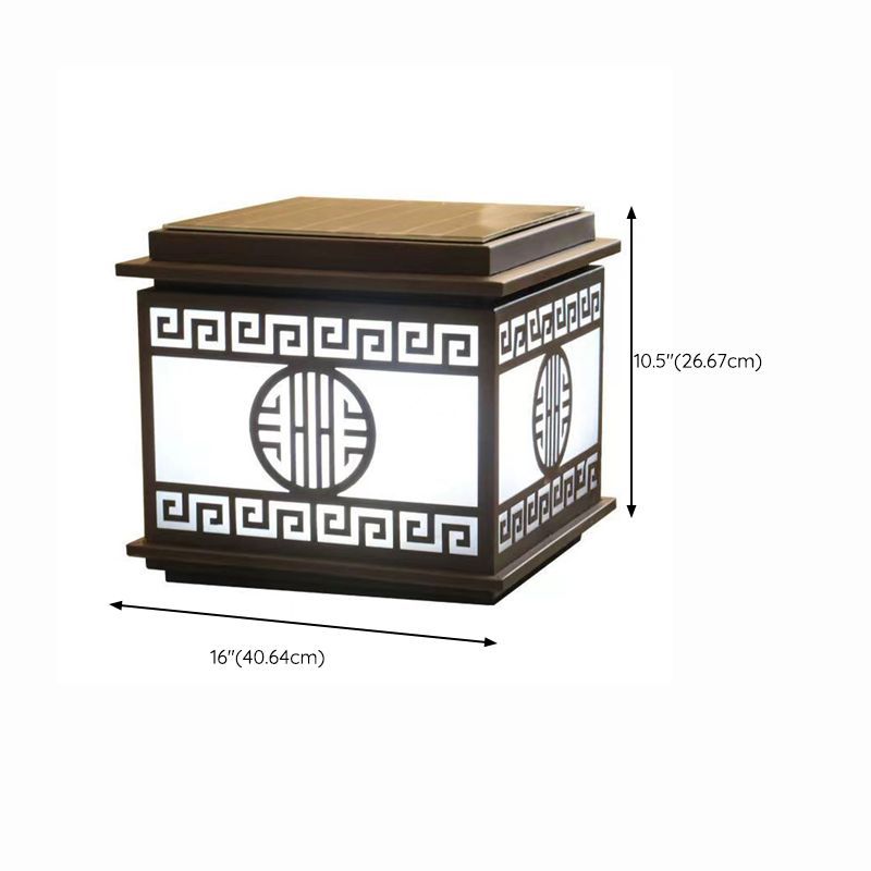 Modern LED Pillar Lighting Fixture Creative Solar Light for Garden