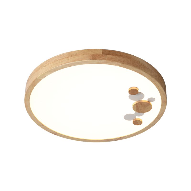 Cerchio Led LED Flush Monte Light Simplicity Wood Bedroom Flush Monte Massimale Luce