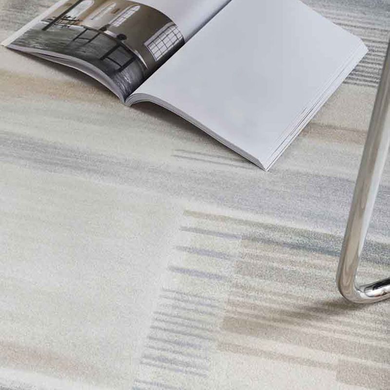 Modern beige vloerkleed kleurblok polyester vloerkleed antislip rug voor woondecoratie