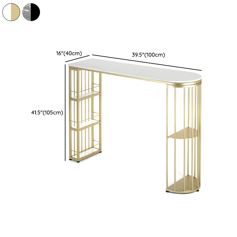 1/2/3 Pieces Oval Modern Faux Marble Top Counter Height Pub Set