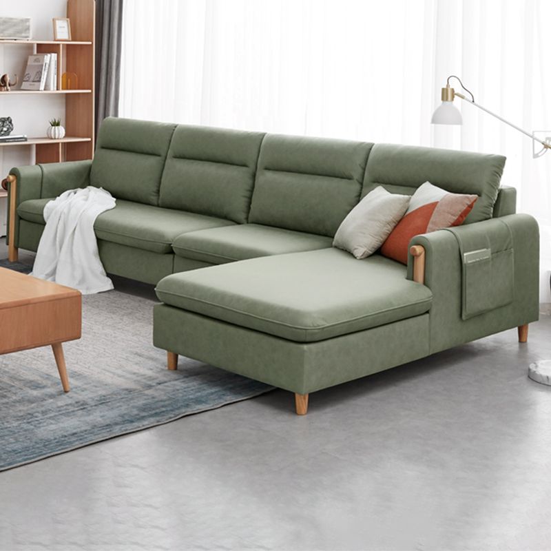 Storage Contemporary Sofa with Square Arm and Sewn Pillow Back
