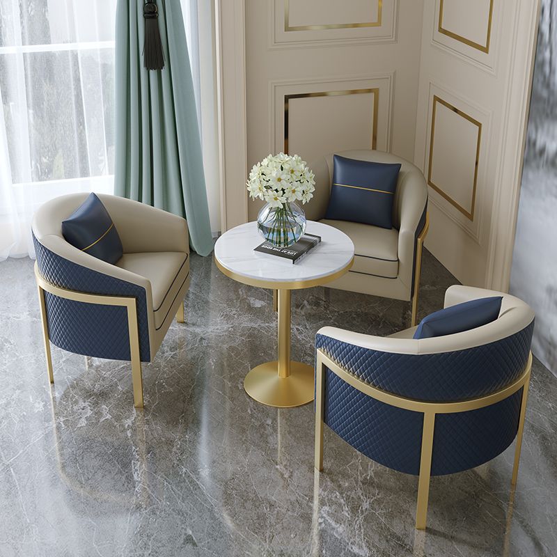 Round Dining Site Table Traditional Luxury Stone Dining Room Collection for Indoor