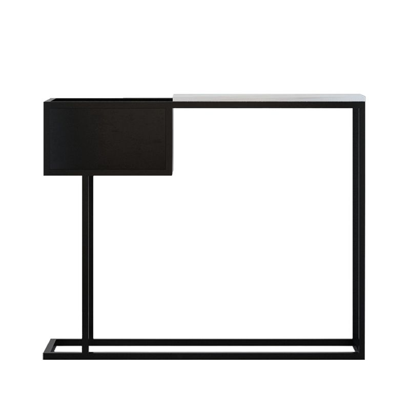 Glam Iron Console Accent Table Marble Console Sofa Table for Hall