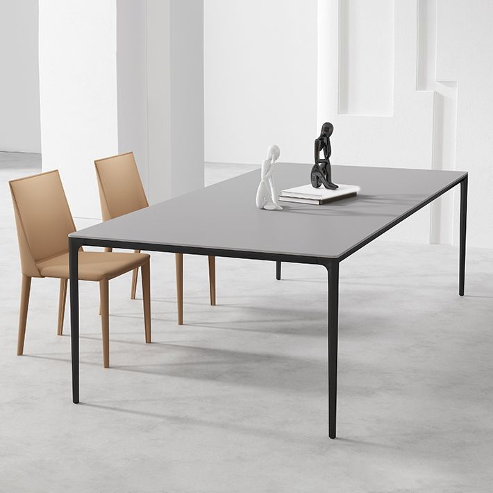 Modern Stone Dining Set 1/2/3/4/5 Pieces Dining Table Set with Solid Back Chairs