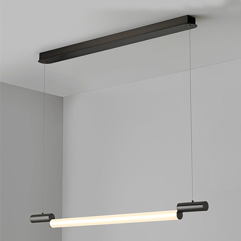 Style moderne pendentif linéaire acrylique 1 luminaire léger de l'île