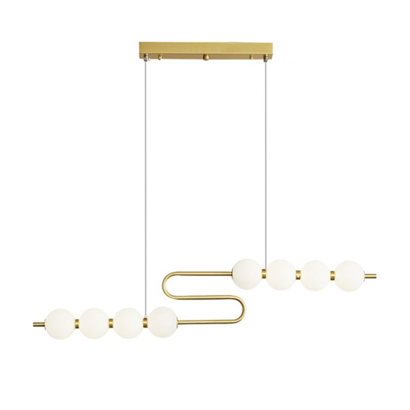 Modern Style Ball Shape Island Pendants Glass Pendant Lights for Dining Room