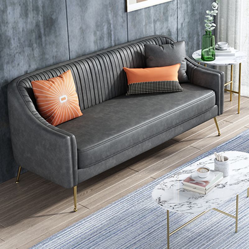 Faux Leder modernes Sofa 31 "W Habed Armsofa für Wohnzimmer