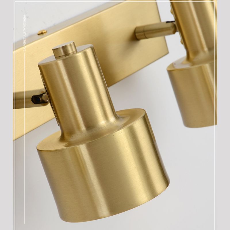 Mid-Century Luxury Style Cylinder Wall Mounted Vanity Lights Metal Vanity Lighting Fixtures for Bathroom