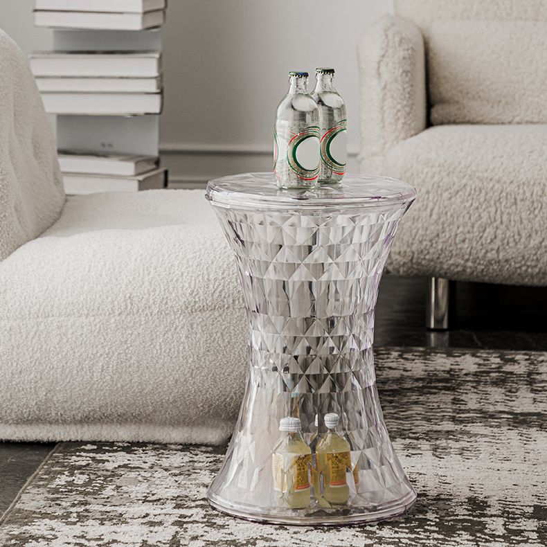 Contemporary 19" Tall Side End Table Plastic Round Side End Table