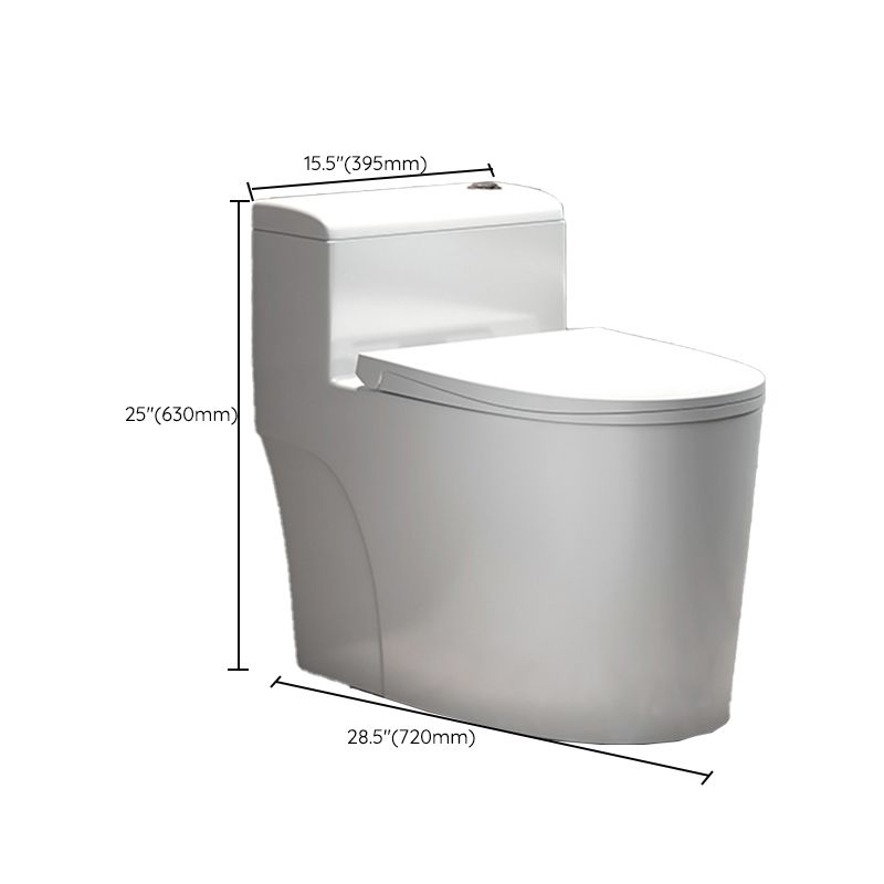 Traditional Floor Mount Toilet White Seat Included Toilet Bowl for Bathroom