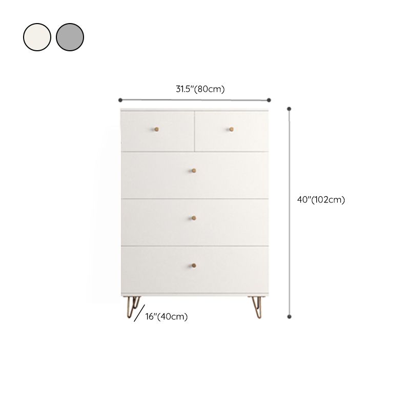 Glam Chest Bedroom Engineered Wood 16" Wide Storage Chest with Drawers