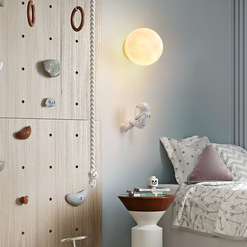 Cartoon Style Wall Light Ball Shape Wall Lamp for Children's Room (Included Doll)