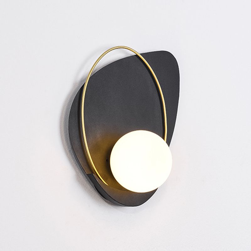 Modern Style Ball Shade Wall Sconce Metal 1 Light Sconces for Bedroom