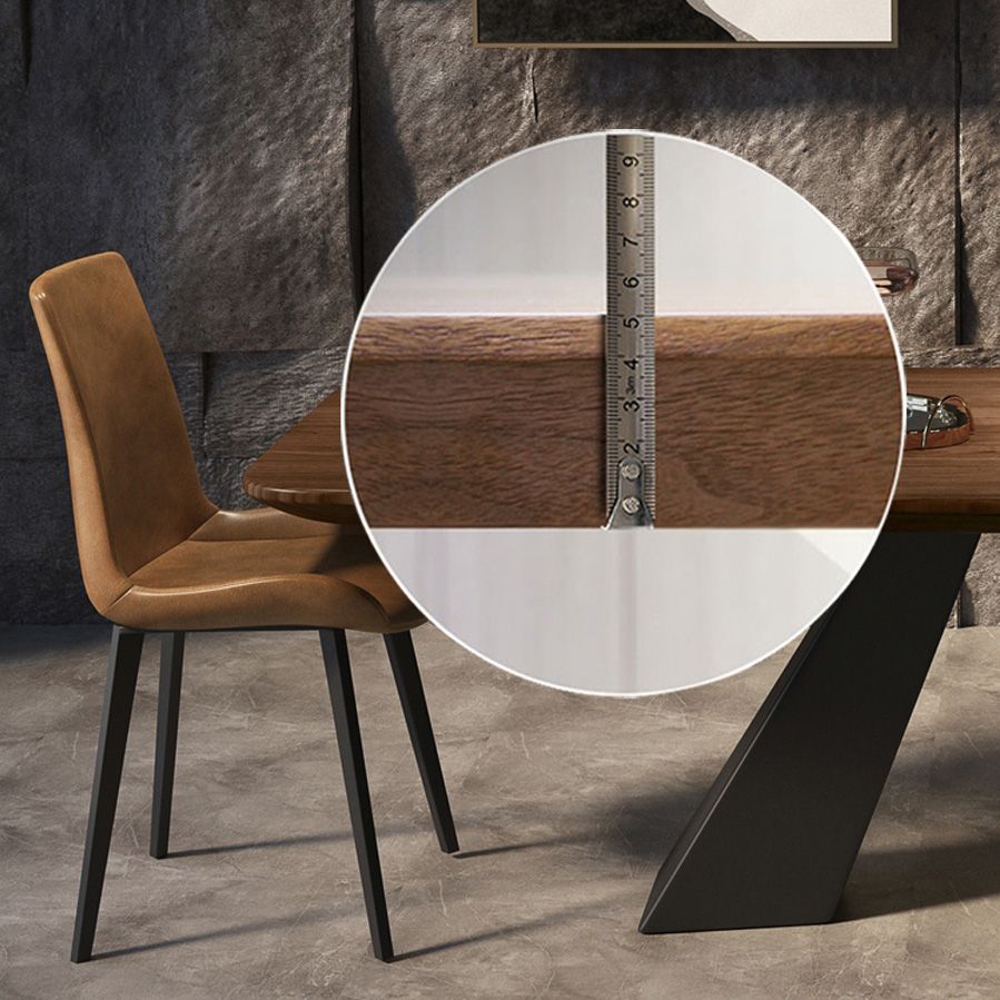 Mesa de comedor rectangular Mesa base de doble pedestal de estilo industrial para comedor