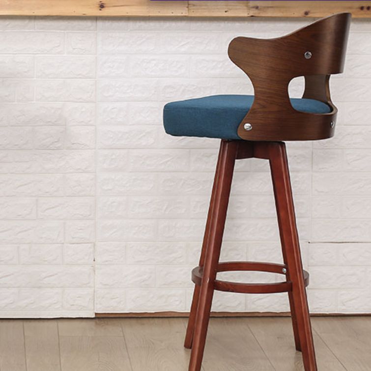 Taburete moderno sin brazos para mostrador, taburete de bar de madera para tienda de té con leche, con pedal y cojín