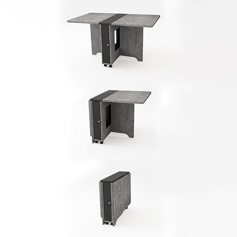 Mesa de madera artificial plegable Mesa rectangular moderna con almacenamiento (solo mesa)